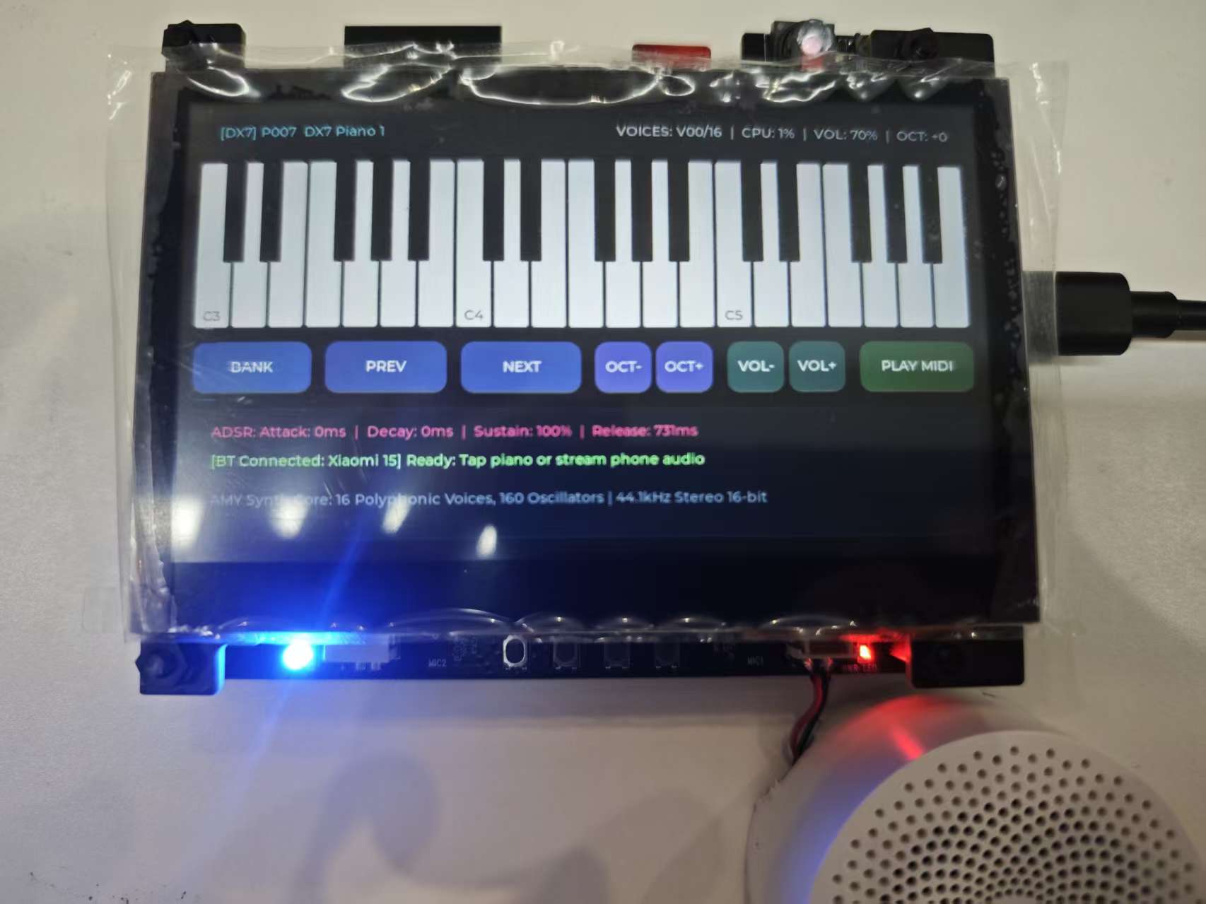 Synthesizer MIDI Player + Bluetooth Audio